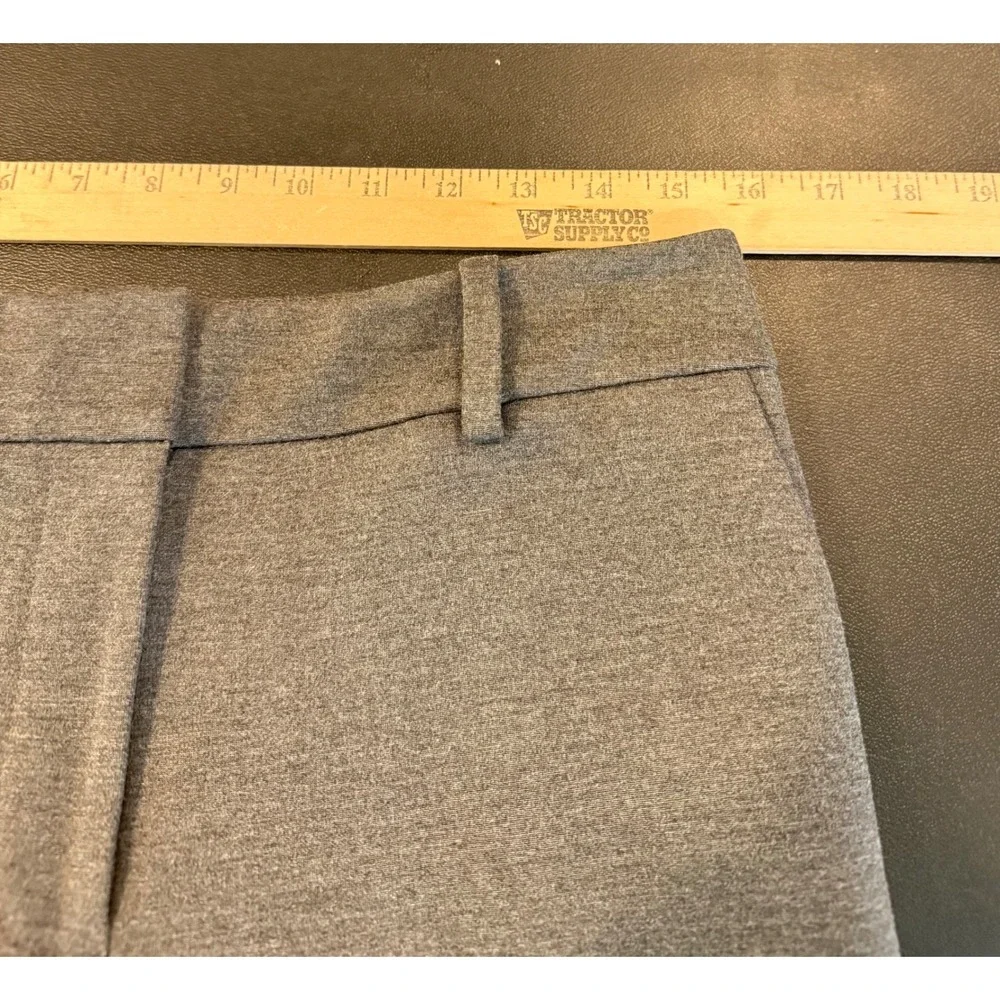 Talbots Womens 6P Soho Pant Gray Stretch Straight Leg Professional Trousers Chic